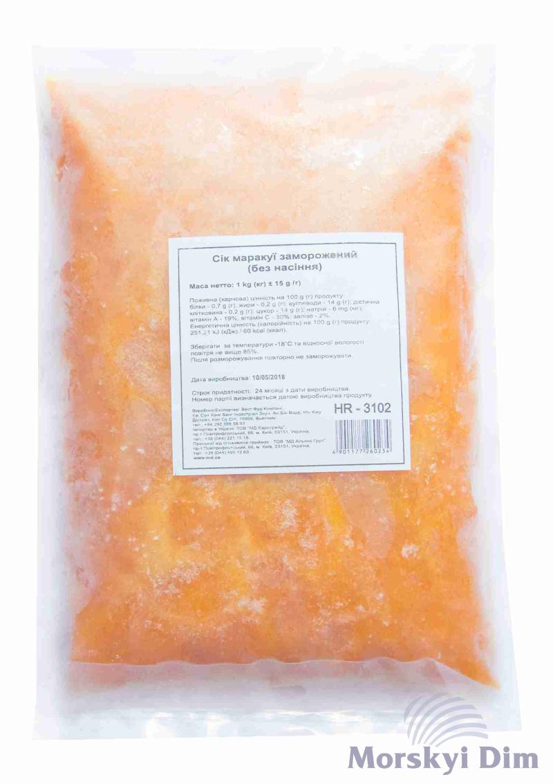 Сок маракуйи замороженный (без семян)