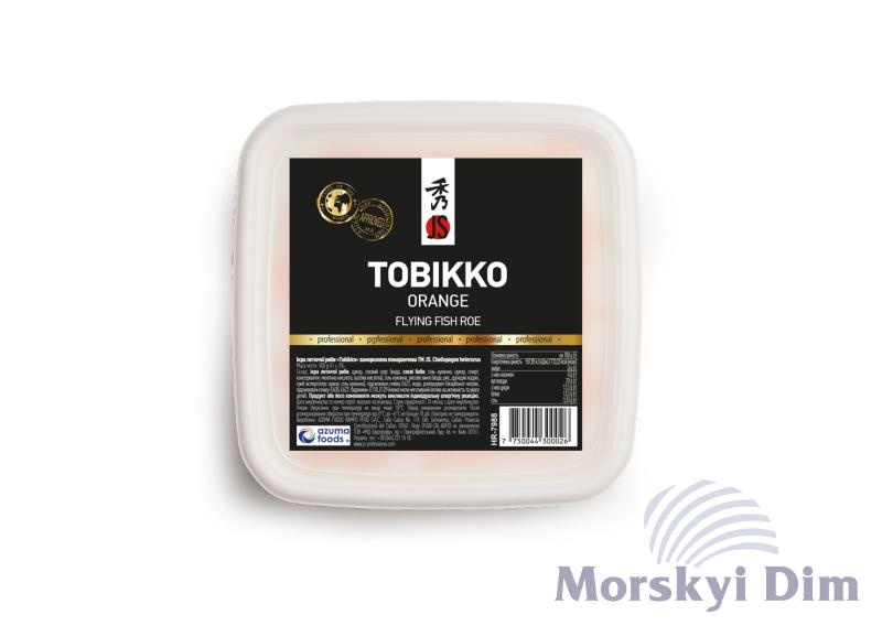 Икра летучей рыбы «Tobikko» замороженная оранжевая, JS, 500 г