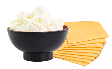 Cheese and cream