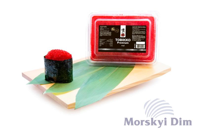 Ікра летючої риби Tobikko Premium малинова, JS, 500 г