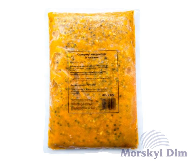 Passion fruit juice with seeds, frozen, JS, 1kg