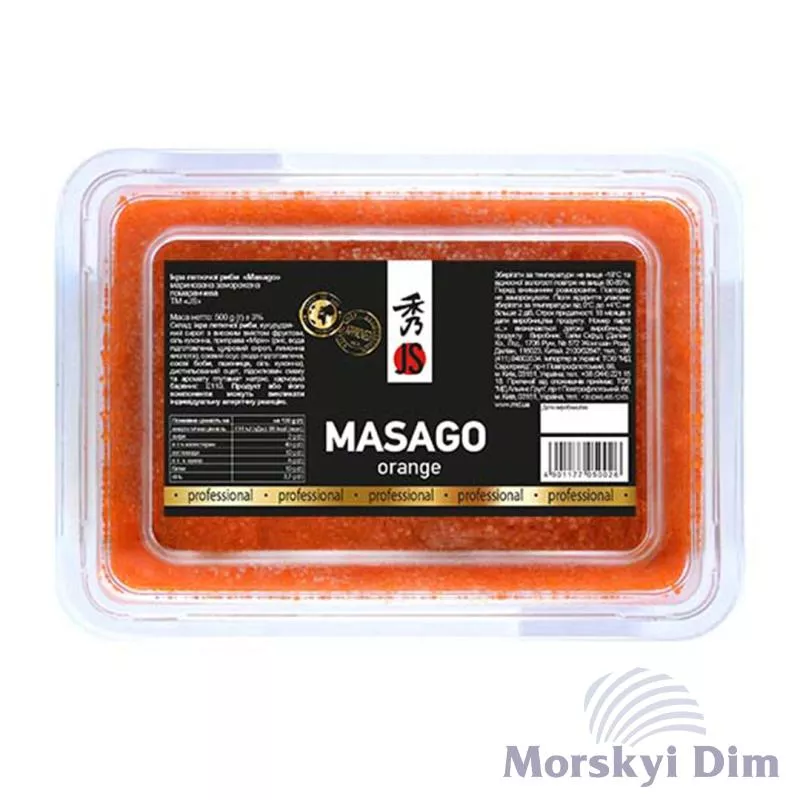 Ікра мойви Masago помаранчева, JS, 500г