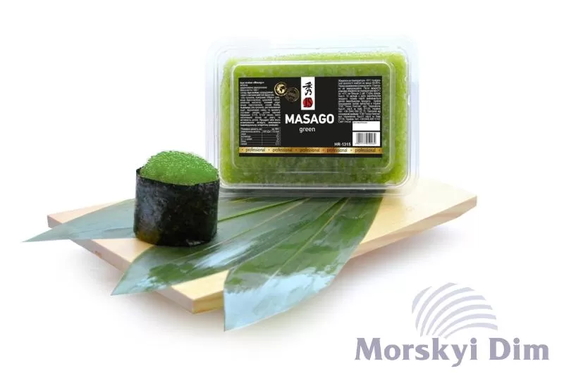 Capelin caviar Masago green, JS, 500g