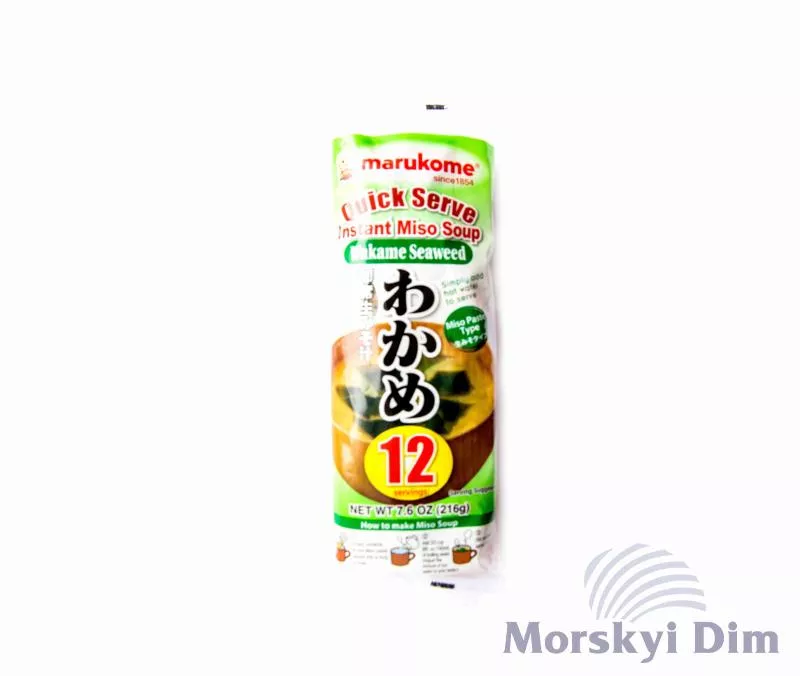 Місо-суп швидкого приготування Wakame, MARUKOME, 12 порцій по 216г