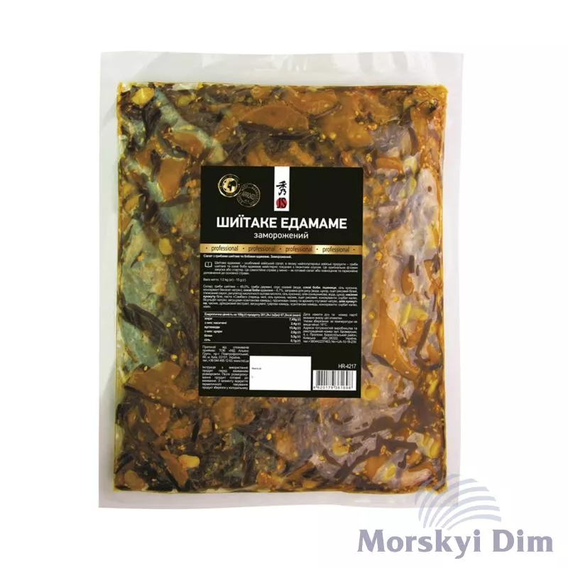 Salad with shiitake mushrooms and edamame beans, frozen, JS, 1 kg